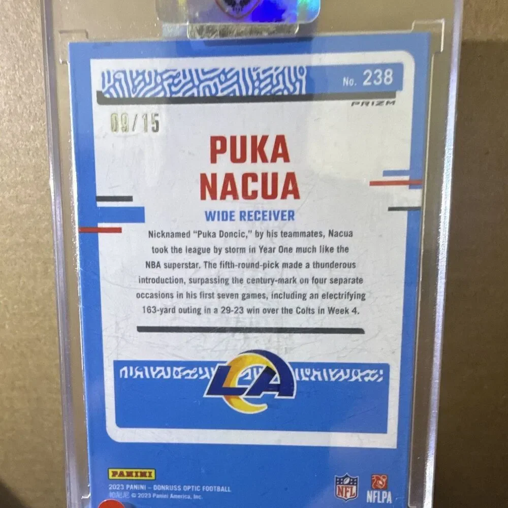 2023 Donruss Optic Puka Nacua Rated Rookie Purple Stars #238 /15 Rams🔥